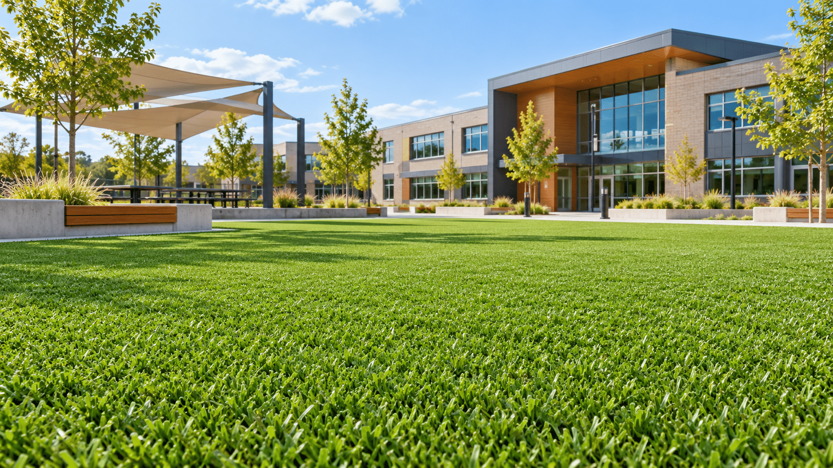 Discovery artificial turf installed application